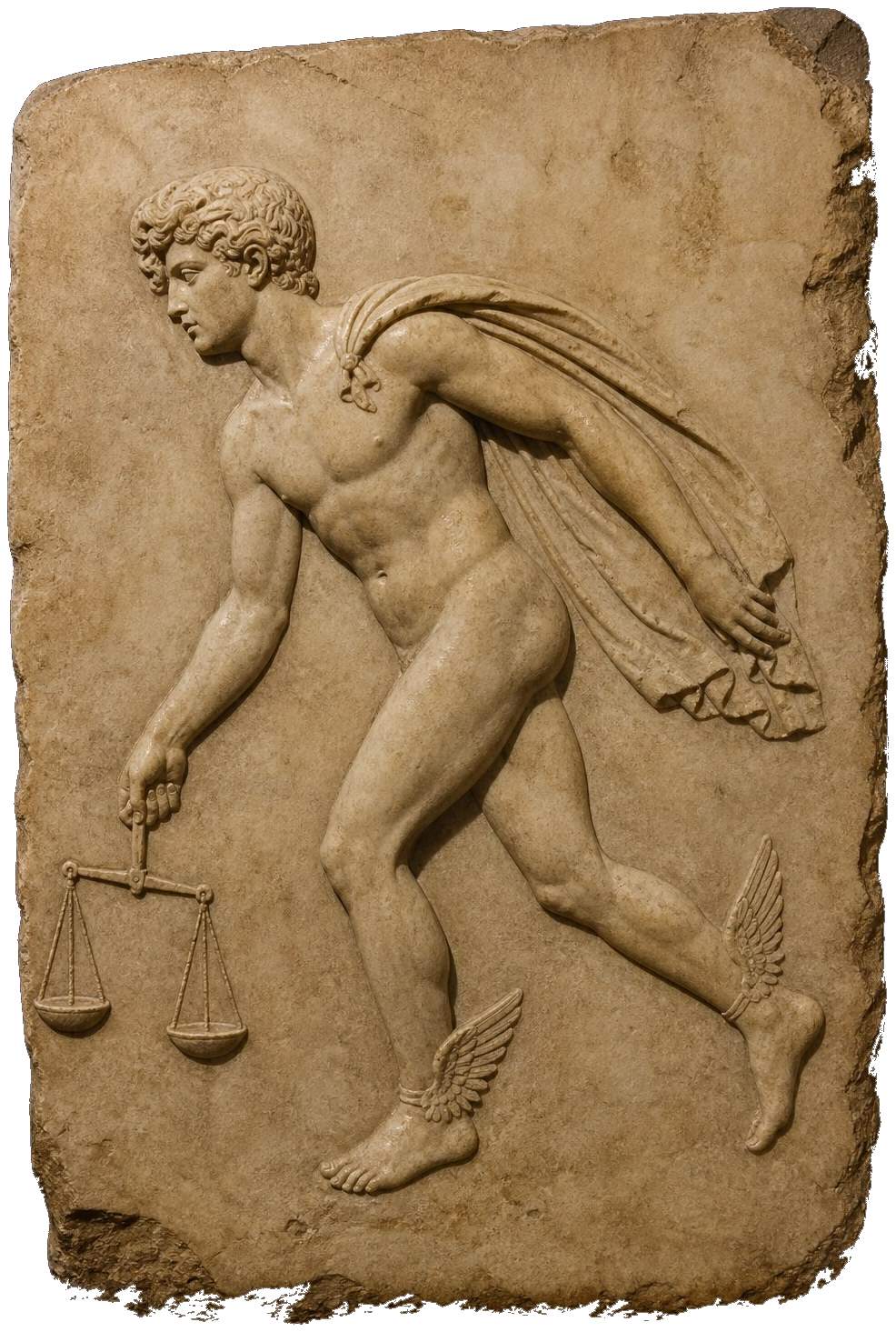 Depiction of Kairos, the Greek personification of the opportune moment